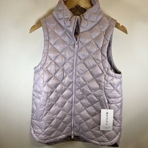 Athleta Whisper Featherless Puffer Vest Quilted Lilac Purple Small P NEW